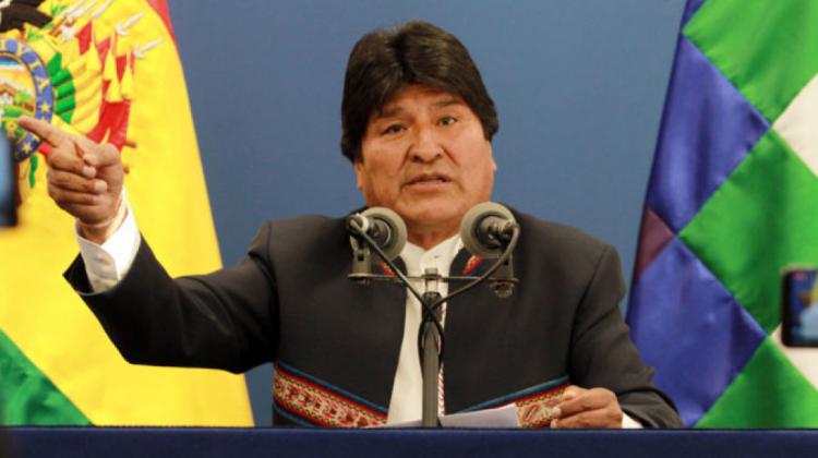 El presidente Evo Morales. Foto: Ministerio de la Presidencia.