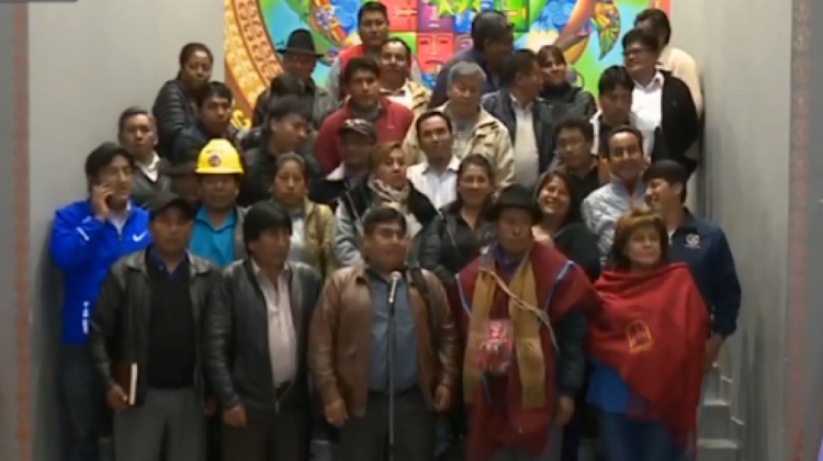 Coordinadora Departamental por el Cambio. Foto: Captura Bolivia tv.