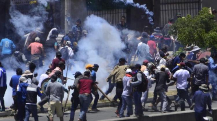 Conflicto en Bolivia. Foto: Los Tiempos Carlos López