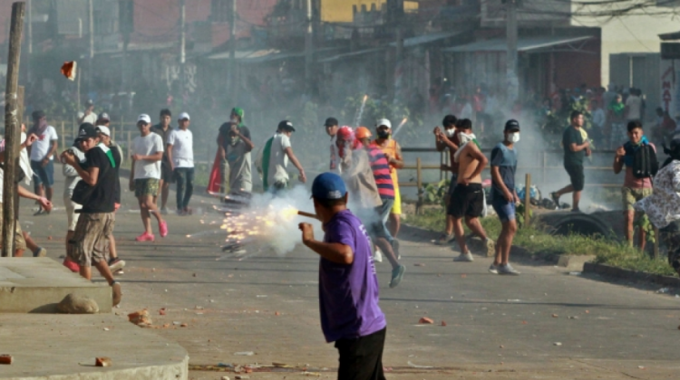 Protestas en Cochabamba. Foto: Los Tiempos