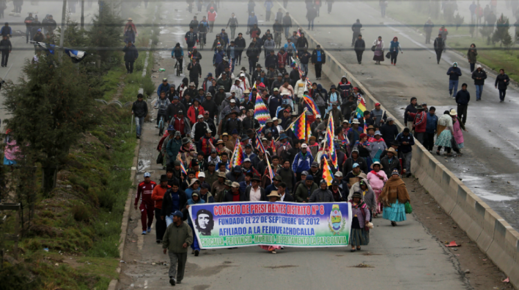Marcha en El Alto. Foto: France 24
