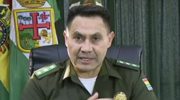 Comandante departamental de la Policía de Santa Cruz, Igor Echegaray. Foto: archivo/captura de video