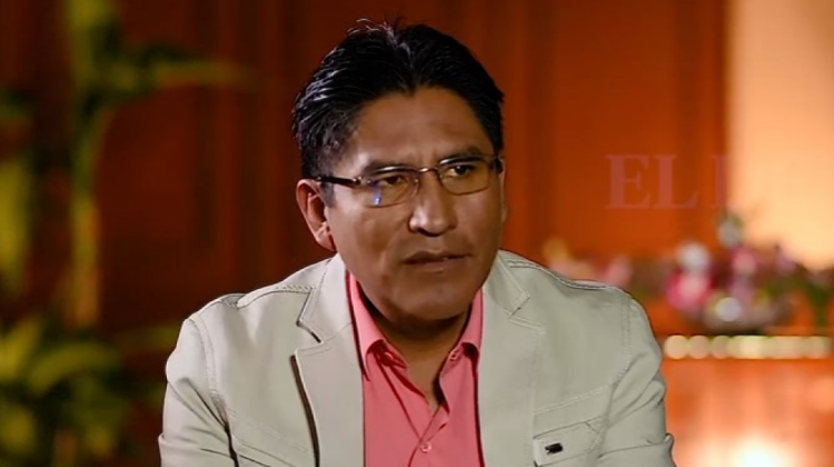 El gobernador de La Paz, Félix Patzi. Foto: Captur de pantalla.