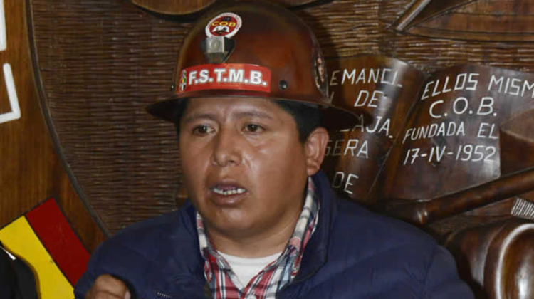 El dirigente de la COB, Juan Carlos Huarachi. Foto: Archivo