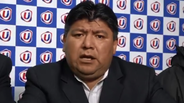El rector de UPEA, Freddy Medrano. Foto: captura de pantalla