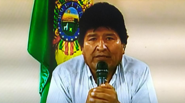 El presidente Evo Morales. Foto: captura