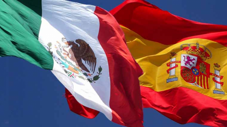 Banderas de México y España. Foto: Internet