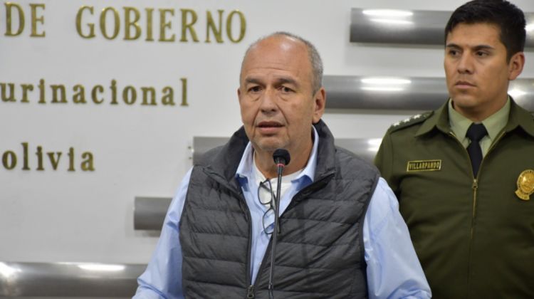El ministro de Gobierno, Arturo Murillo. Foto: ABI