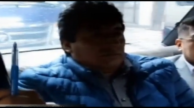 El primo de Evo Morales fue conducido al Ministerio Público. Foto: captura de pantalla