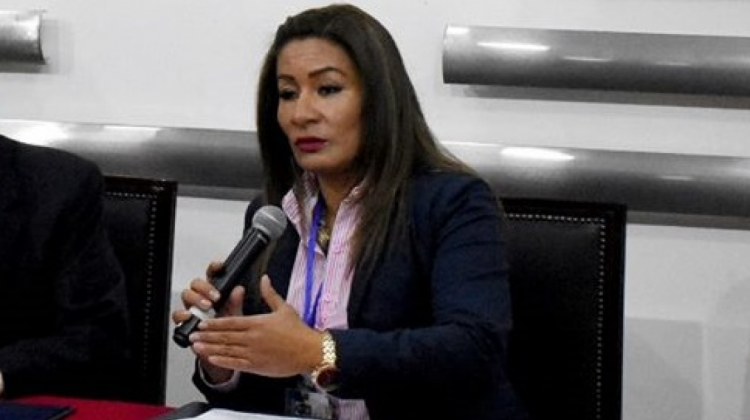 Janeth Senzano, exdirectora de Migración. Foto: Ministerio de Gobierno