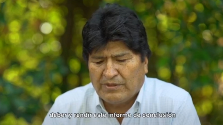 Evo Morales, expresidente de Bolivia. Foto: Captura de video RRSS