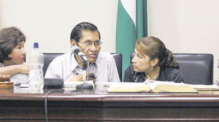 Los jueces del Tribunal Primero de Sentencia de La Paz. Foto: archivo/sharebolivia