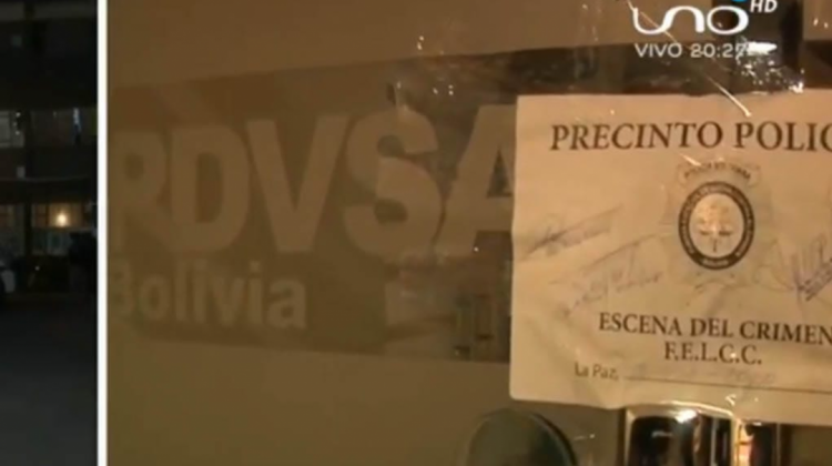 Precintan oficinas de PDVSA. Foto: Captura de pantalla Red Uno