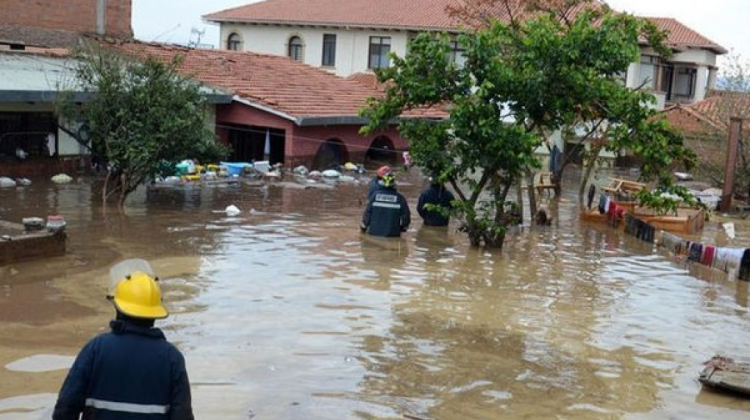 Casas inundadas producto de las constantes lluvias. Foto: Red Uno.