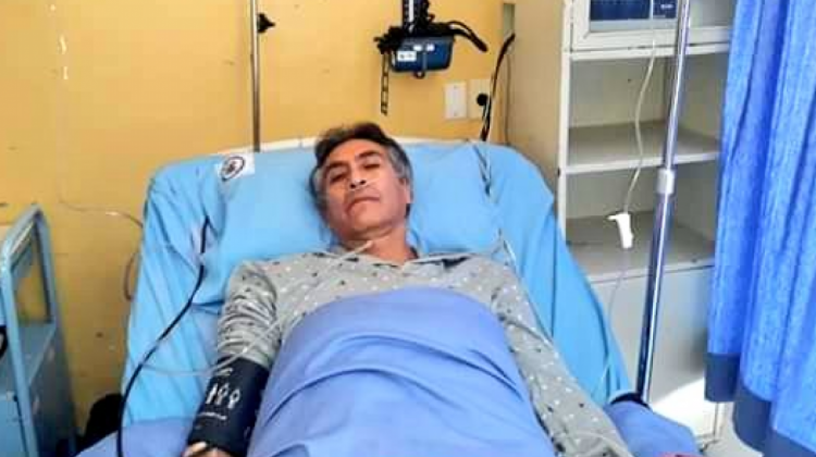 Gustavo Torrico internado en el hospital.de Tórax Foto: Armín Copa