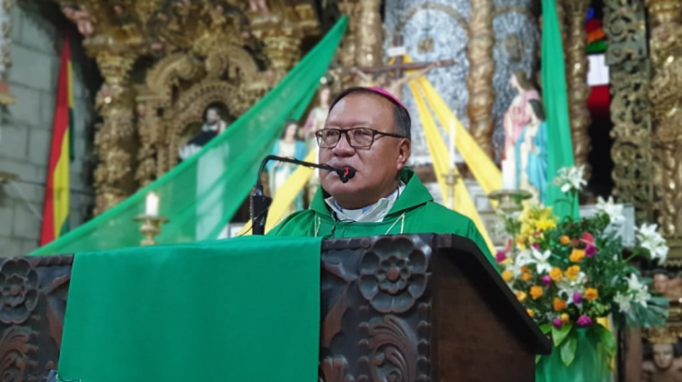 Monseñor Pascual Limachi, obispo auxiliar de El Alto. Foto. CEB