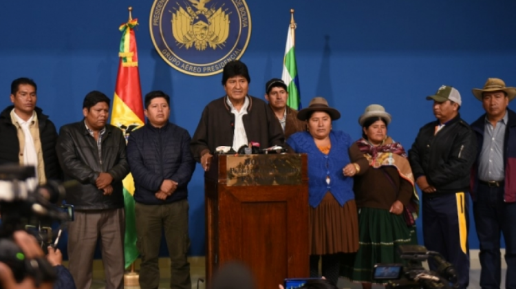 Día de la renuncia de Evo Morales. Foto: Internet