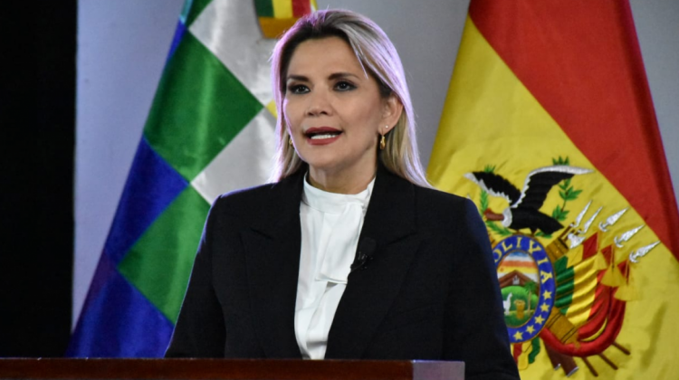 Jeanine Áñez, presidenta de Bolivia. Foto: Ministerio de Comunicación.