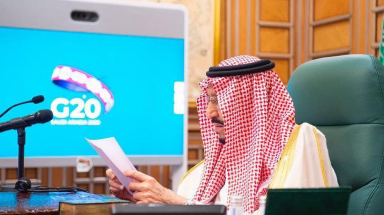 El rey de Arabia Saudí inaugura la cumbre virtual. Foto : G20