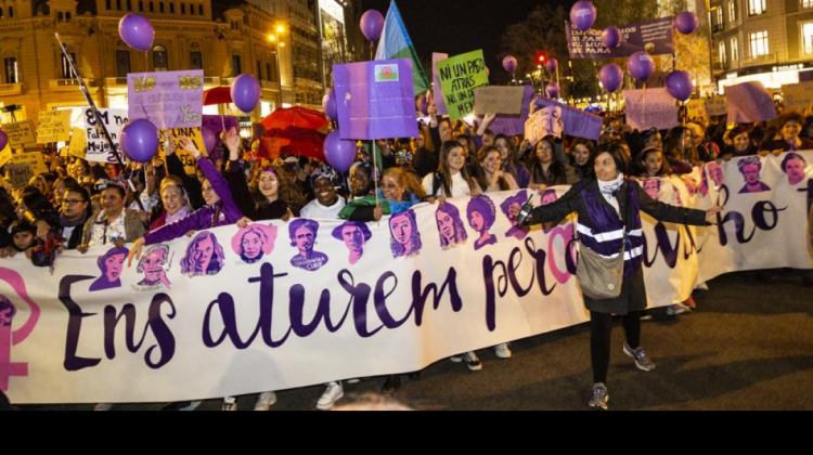 Manifestación feminista por el Día de la Mujer el 8 de marzo de 2019 Foto: Ángela Silva. La Vanguardia