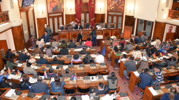 Mayoría del MAS en la Asamblea define censura a López. Foto: Senado