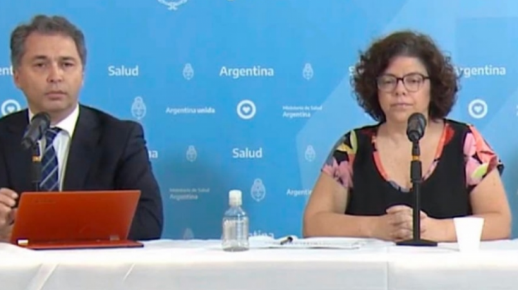 Autoridades de Argentina en rueda de prensa. Foto. La Nación