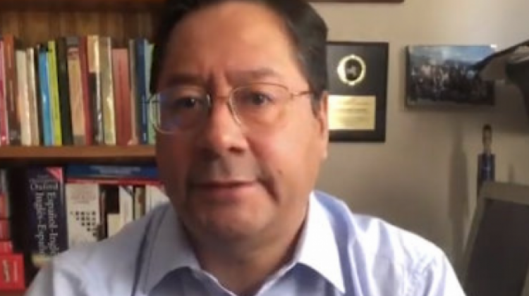 Luis Arce Catacora, candidato presidencial por el MAS. Foto: Captura de video.