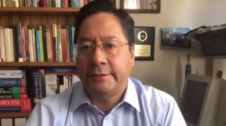 Luis Arce Catacora, candidato presidencial por el Movimiento Al Socialismo (MAS). Foto: Captura de video.