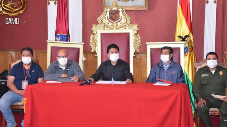 Las autoridades de Oruro. Foto: GAMO