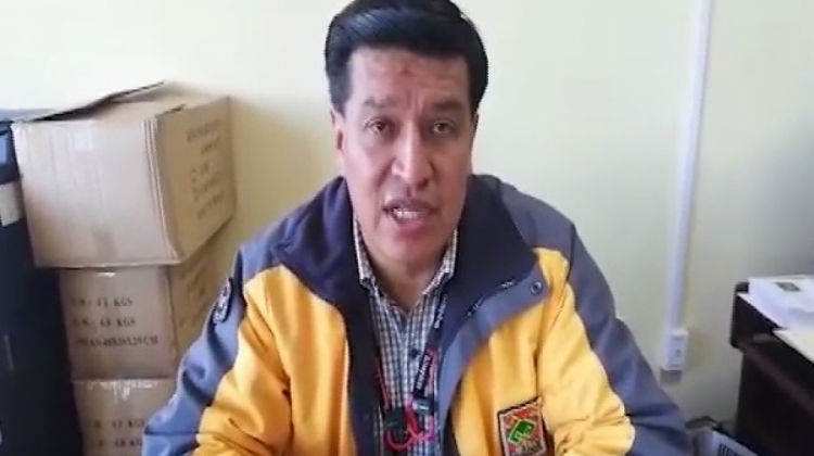 El director de Salud del municipio de El Alto, José Luis Ríos. Foto: Captura de pantalla.