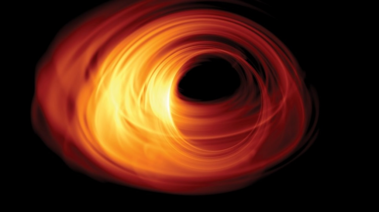 La primera "foto" de un agujero negro situado en el centro de la galaxia, el tema fue parte de las charlas virtuales. Crédito de foto: PROYECTO EHT