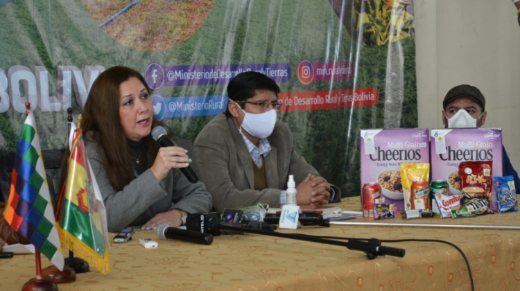 Conferencia de prensa de la Ministra de Desarrollo Rural. Foto. Captura