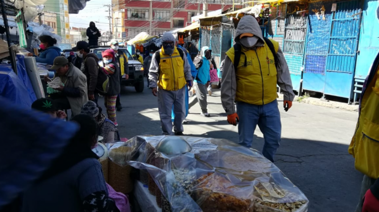 Controles en la ciudad de La Paz. Foto: GAMLP