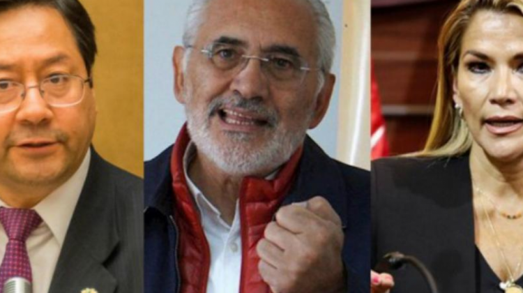 Candidatos a la Presidencia de tres agrupaciones políticas. Foto: archivo/reportechaco