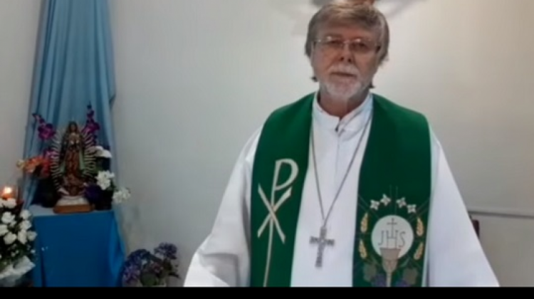 Mons. Eugenio Coter. Presidente de la REPAM-Bolivia. Captura de video: Radio San Miguel Riberalta