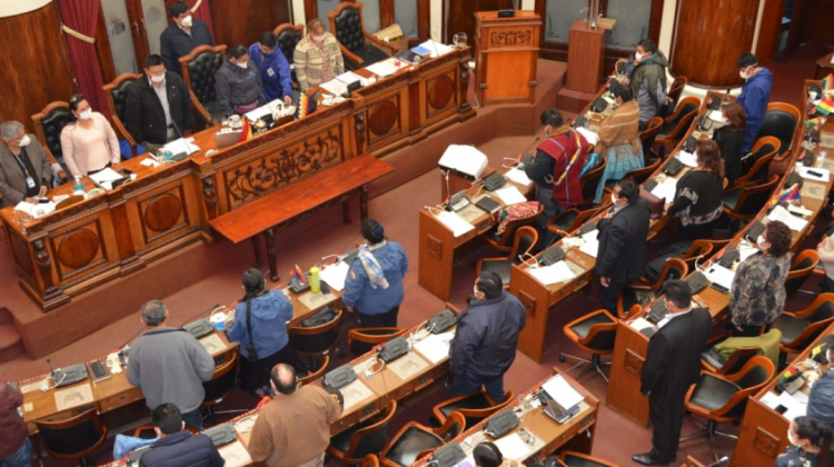 El pleno de la Asamblea Legislativa Plurinacional (ALP). Foto: Cámara de Senadores.