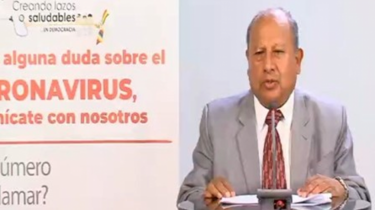 Jefe de Epidemiología del Ministerio de Salud, Virgilio Prieto. Foto: Captura de pantalla Ministerio de Salud