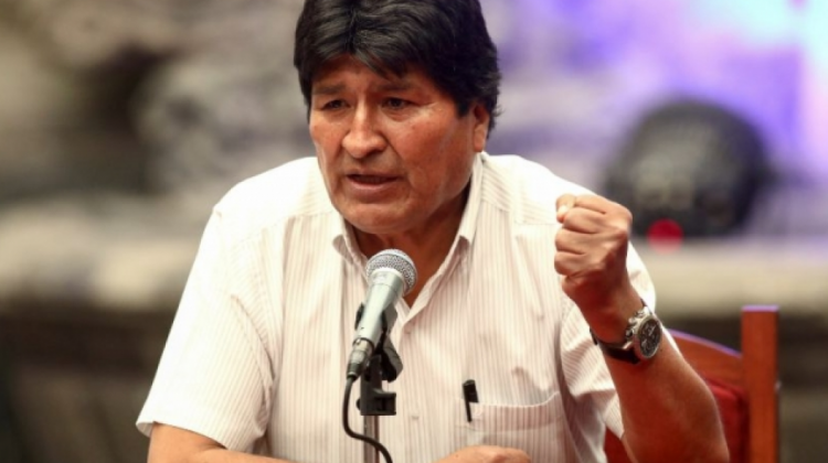 Expresidente Evo Morales, asilado en Argentina. Foto archivo