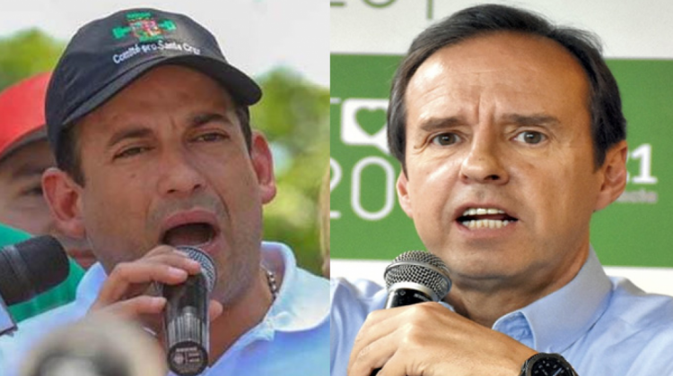 Candidatos presidenciales de las alianzas Creemos y Libre21. Foto: Erbol.
