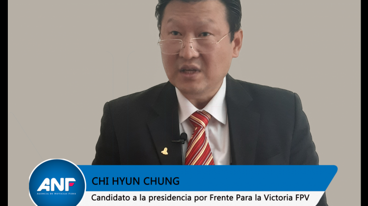 Chi Hyun Chung, candidato presidencial de Frente Para la Victoria (FPV). Foto: Archivo ANF