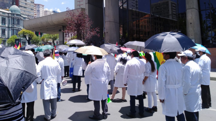 Médicos en una protesta. Foto de Archivo: ANF