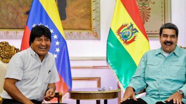Maduro y Morales en un encuentro presidencial hace unos años. Foto. Archivo