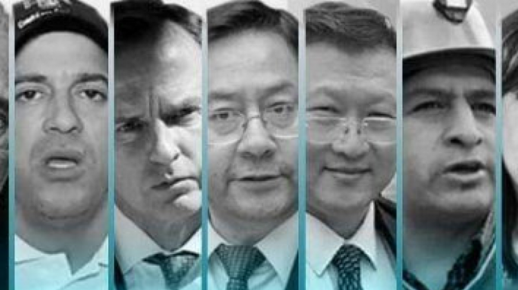 Candidatos presidenciales de siete frentes políticos. Foto: FAM