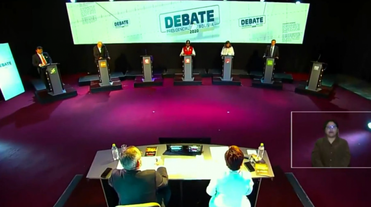 Debate presidencial. Foto: Captura de pantalla.
