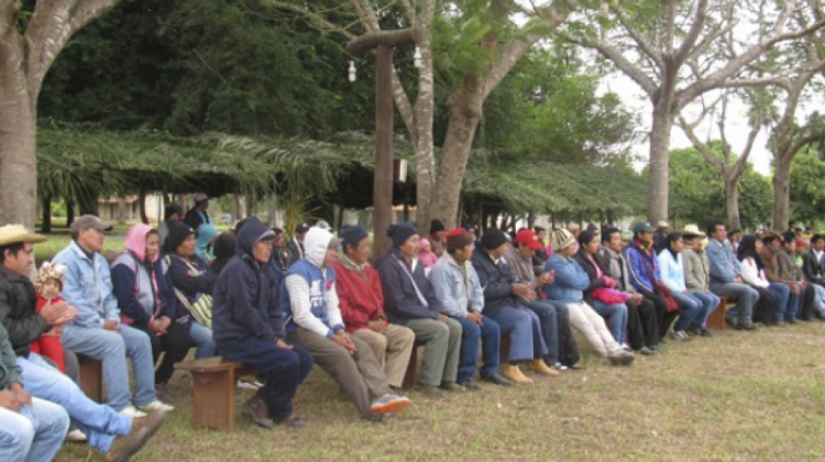 Reunión de miembros de la Nación Monkoxi de Lomerío. Foto: Archivo