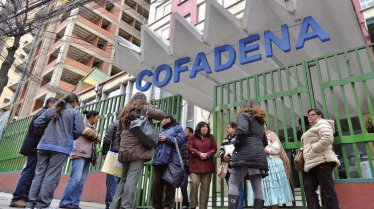 Instalaciones de Cofadena en la ciudad de La Paz. Foto archivo: Página Siete