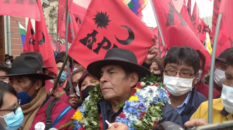 Felipe Quispe "El Mallku", candidato para gobernación de La Paz por Jallalla La Paz. Foto: Redes Sociales.