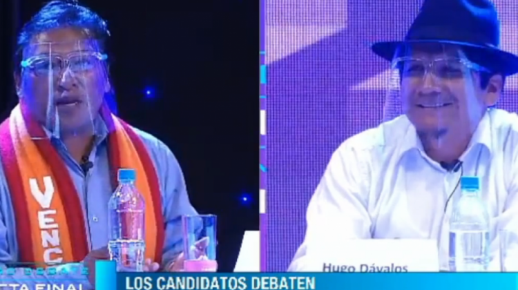 Candidatos a la Alcaldía de El Alto. Foto: Captura de pantalla de ATB.