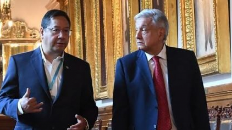 Luis Arce Catacora; Andrés Manuel López Obrador, Foto: Ministerio de la Presidencia.
