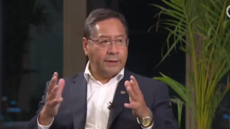 Luis Arce Catacora, presidente de Bolivia. Foto: Captura de video de TV UNAM.